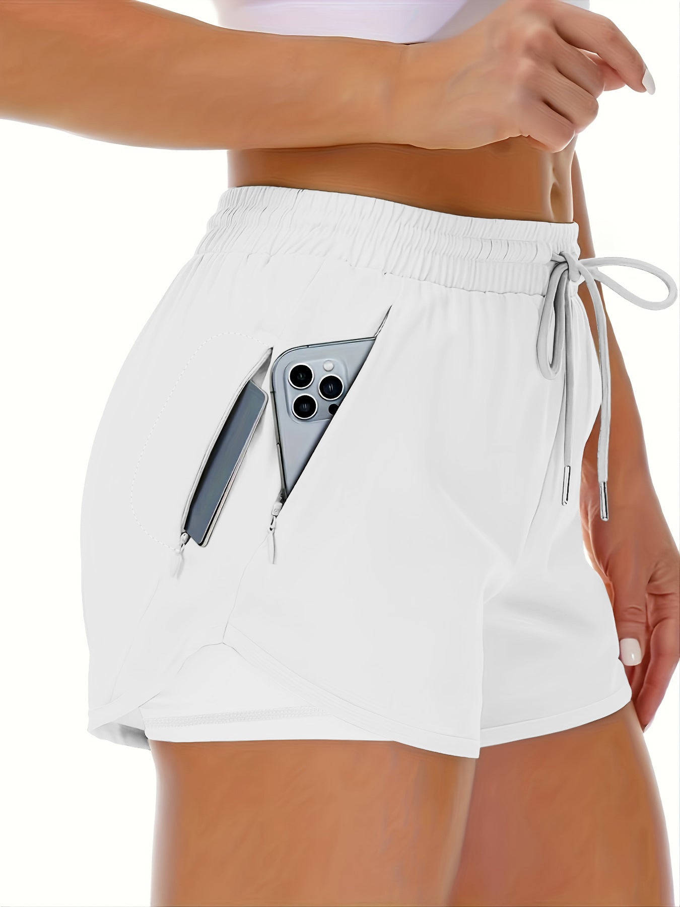 Womens Elastic Fitness Shorts