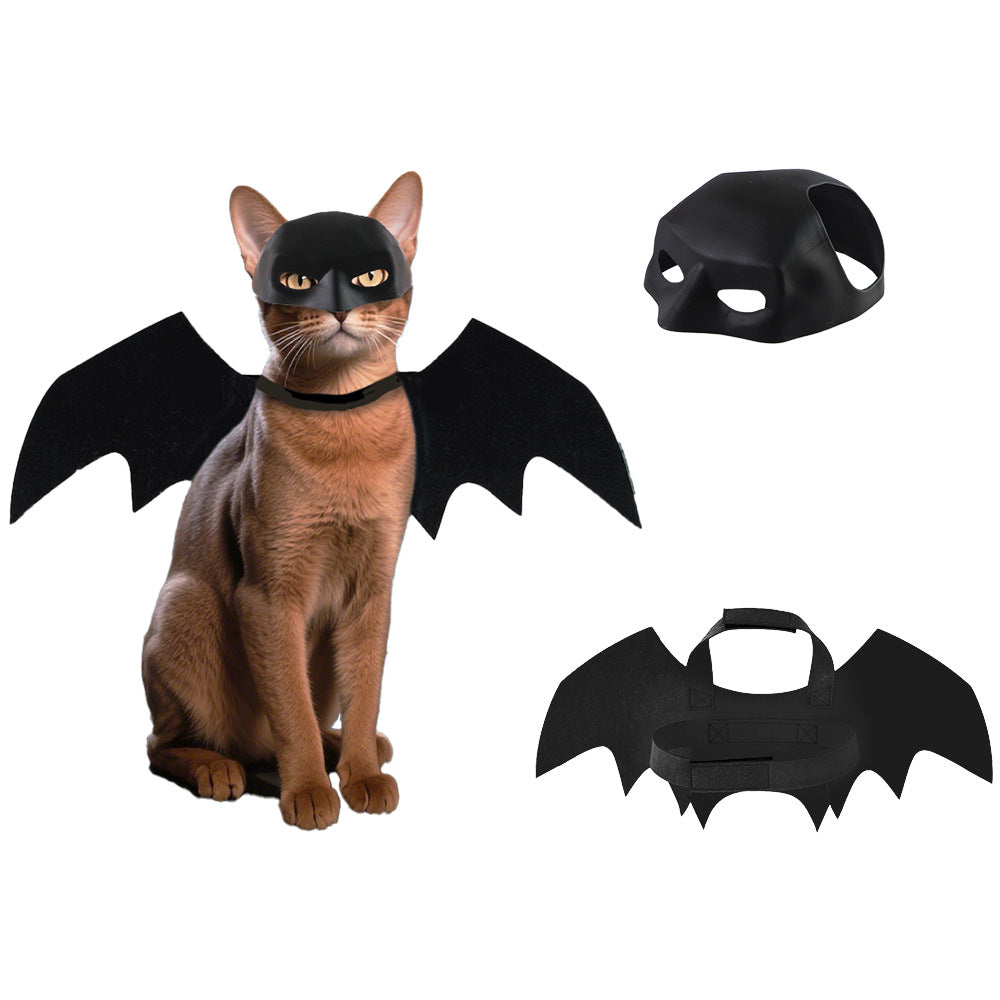 Batman Pet Costume Mask and Cape Set for Cats