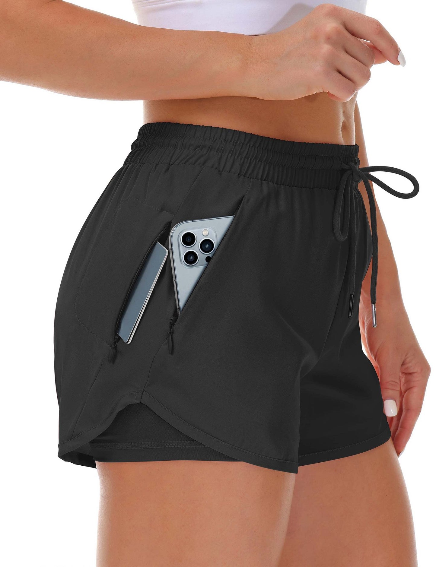 Womens Elastic Fitness Shorts