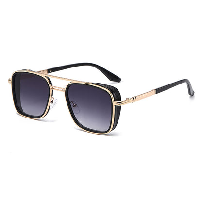 Geometric Metal Frame UV Protection Sunglasses