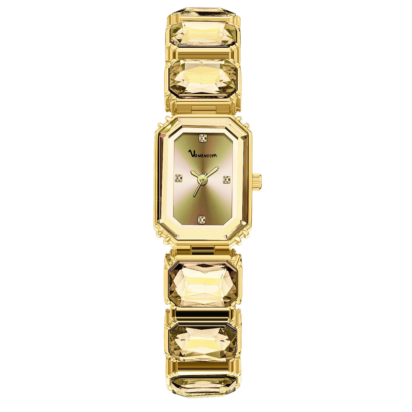 Square-faced quartz women's watch