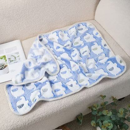 Manufacturer's Ready-Made Cat and Dog Mats, Blankets, Flannel Blankets, Four-Season Blankets, Pet Comfort and Warmth, Autumn and Winter Coral Velvet