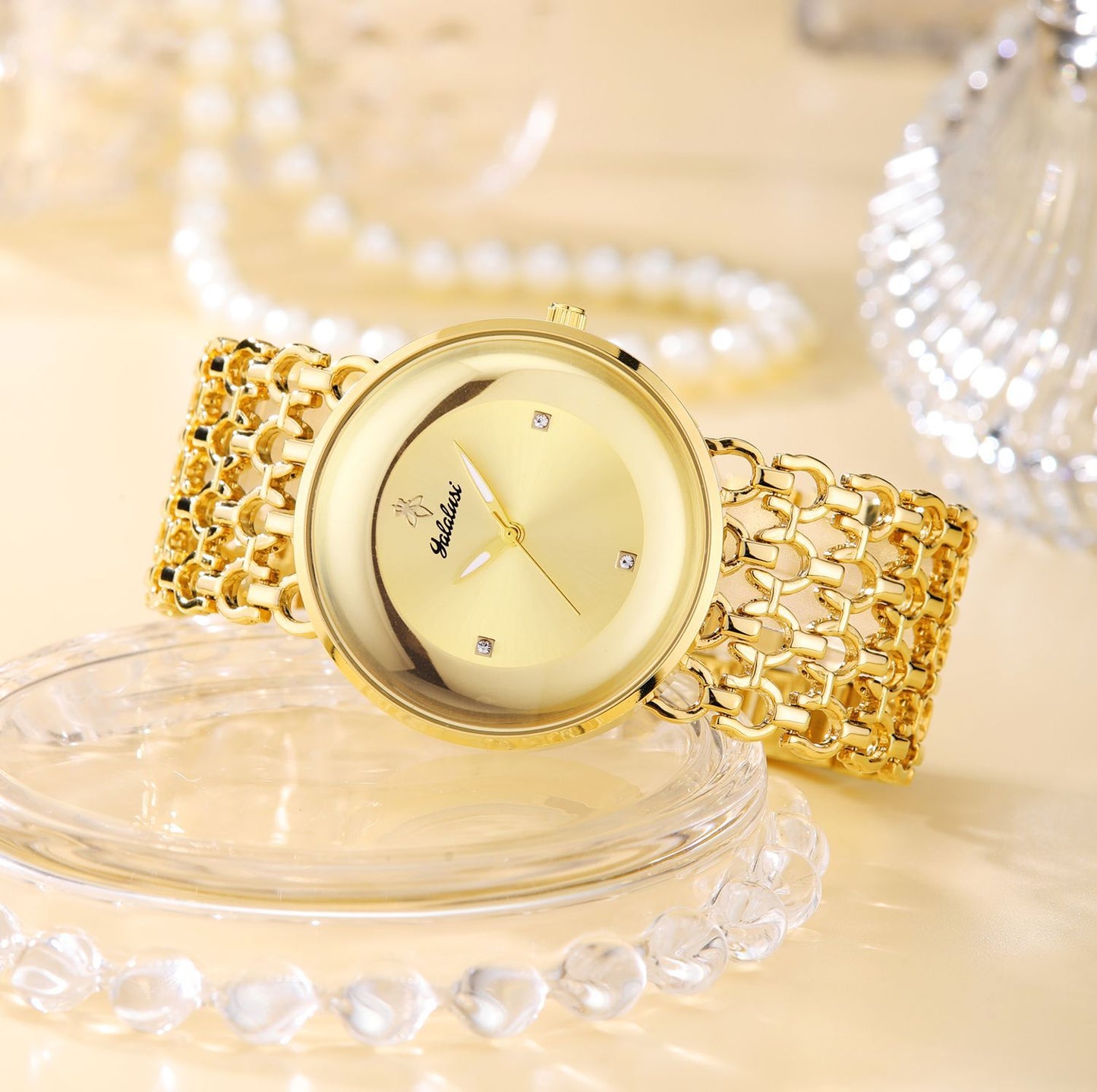 Yalalusi Luxury Women Watch with Hollow Strap