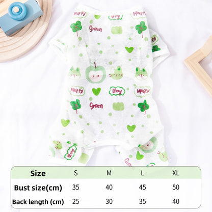 Floral Pet Shirt for Cats and Small Dogs