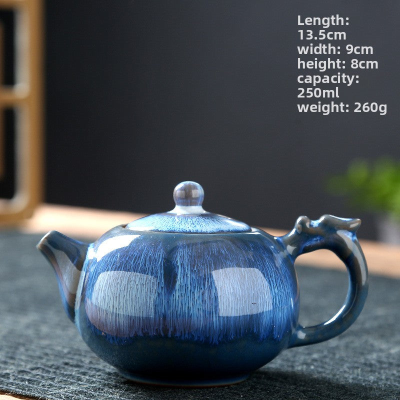 Ceramic Kung Fu Tea Pot with Tianmu Glaze