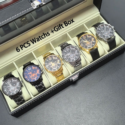 Mens Quartz Watch Set with Luminous Display