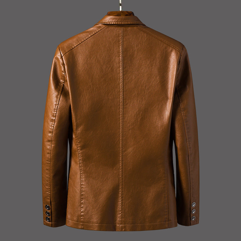 Men's PU Leather Business Casual Jacket