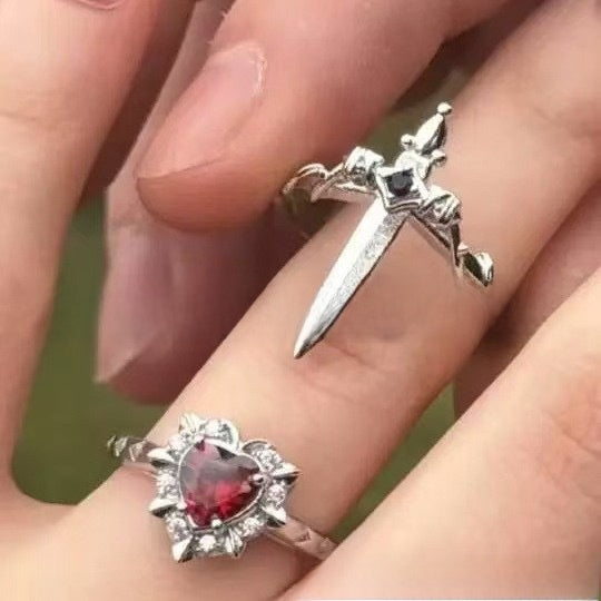 18K Open-Style Ruby Ring Jewelry