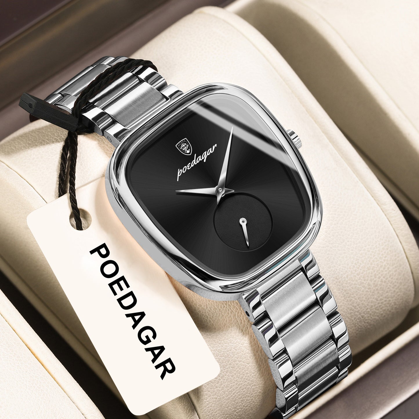 Women's Elegant Oval Quartz Watch – Stainless Steel Case