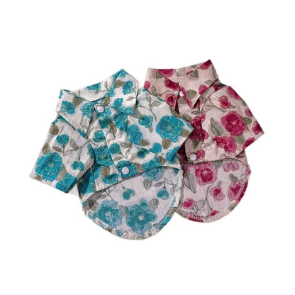 Floral Pet Shirt for Cats and Small Dogs