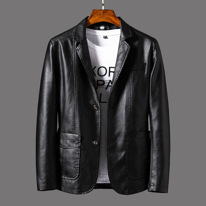 Men's PU Leather Business Casual Jacket