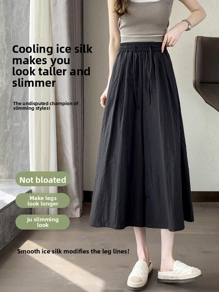 Womens High Waist Wide Leg Cropped Pants