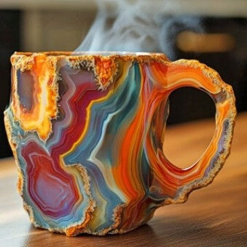 Crystal Coffee Mugs Imitation Mineral Crystal Coffee Resin Cup