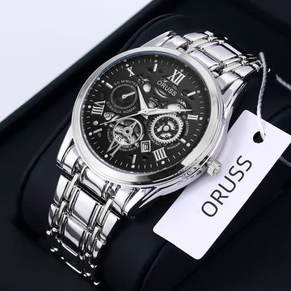 Mens Quartz Watch Steel Calendar Sports Wristwatch
