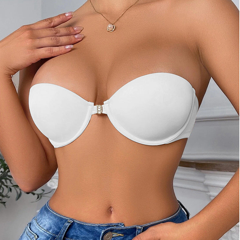 Front Closure Strapless Push Up Bra