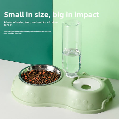 Automatic Pet Food and Water Dispenser Bowl