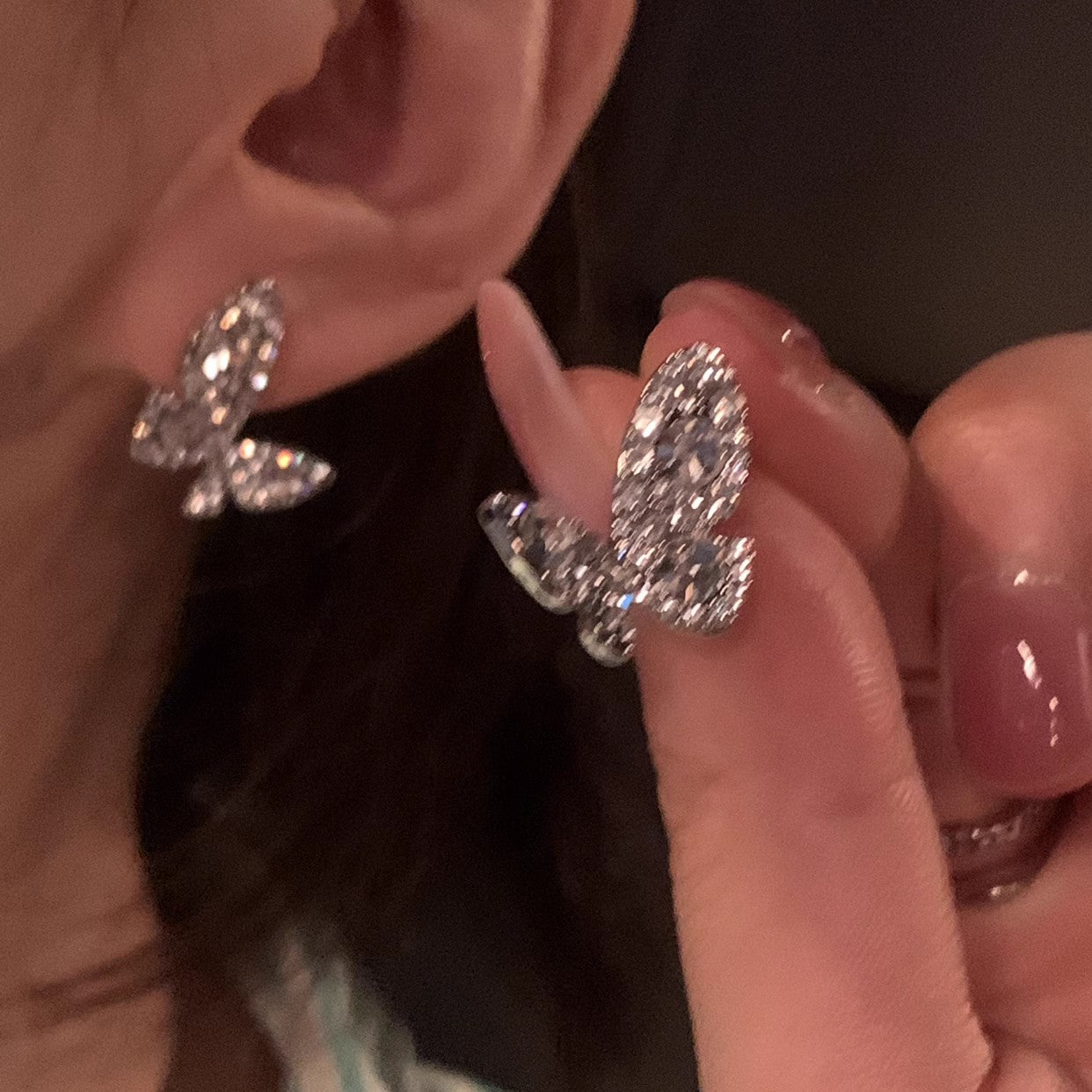 S925 Silver Pearl Earrings Elegant Light Luxury Fashion Jewelry