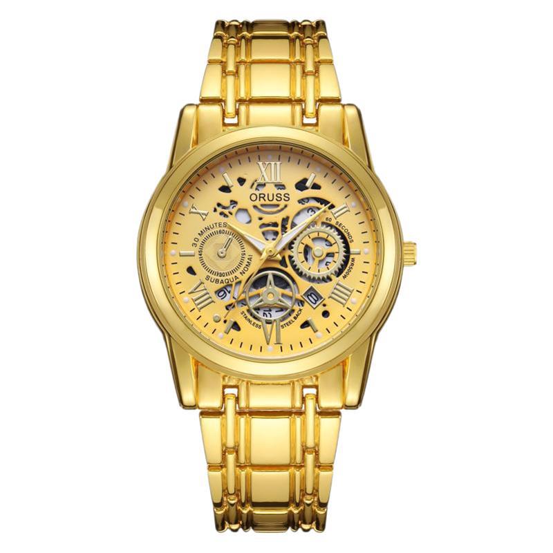 Mens Quartz Watch Steel Calendar Sports Wristwatch