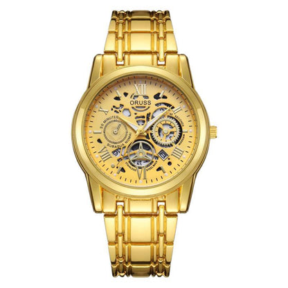 Mens Quartz Watch Steel Calendar Sports Wristwatch