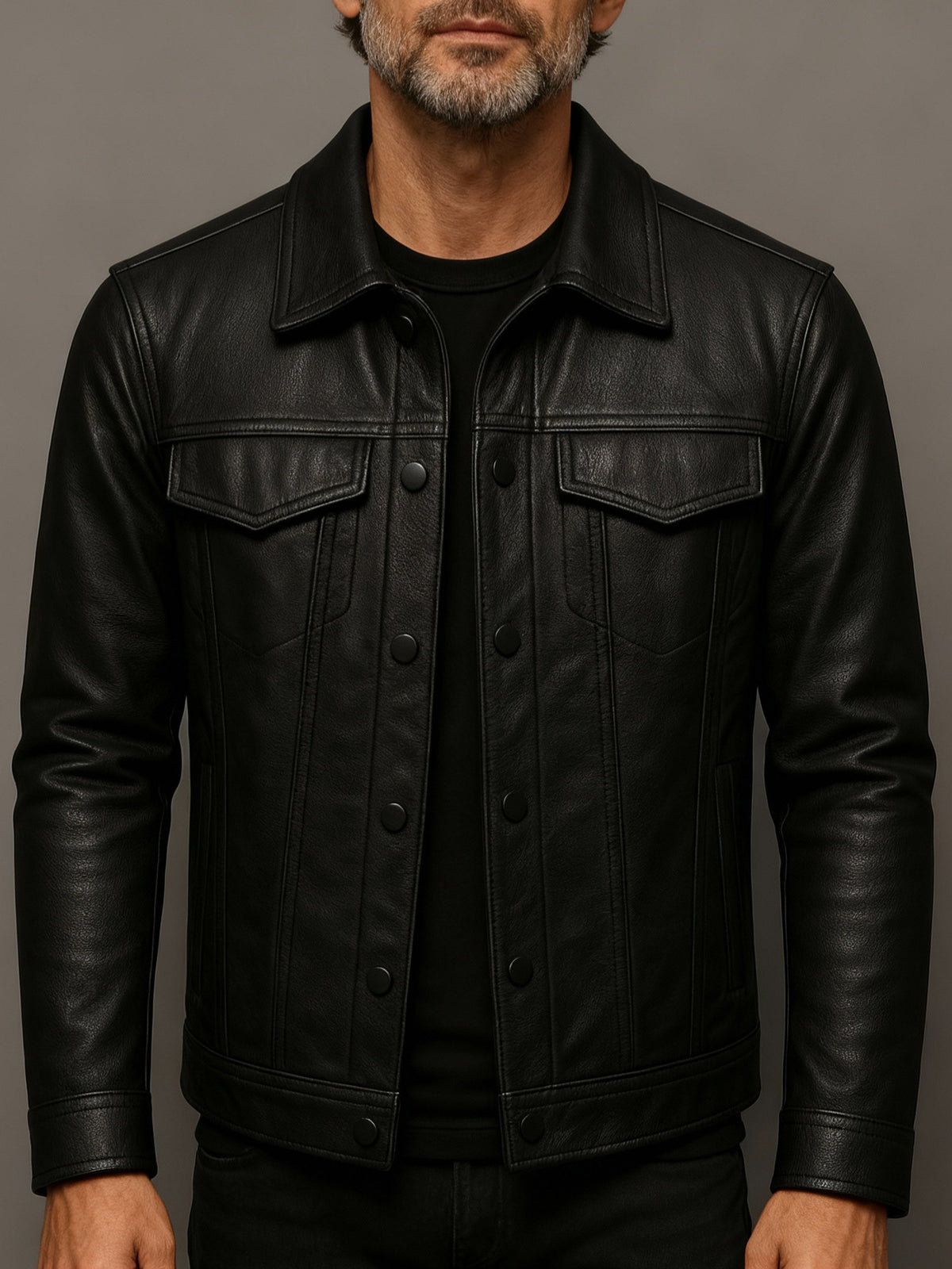 Men's PU Leather Motorcycle Jacket
