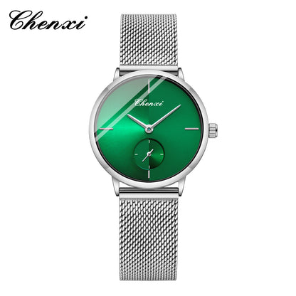 Slim Steel Mesh Quartz Watch for Couples