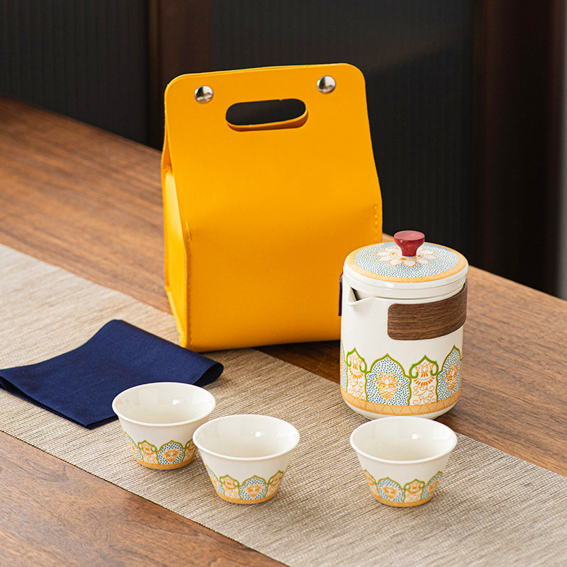 Portable Ceramic Travel Tea Set