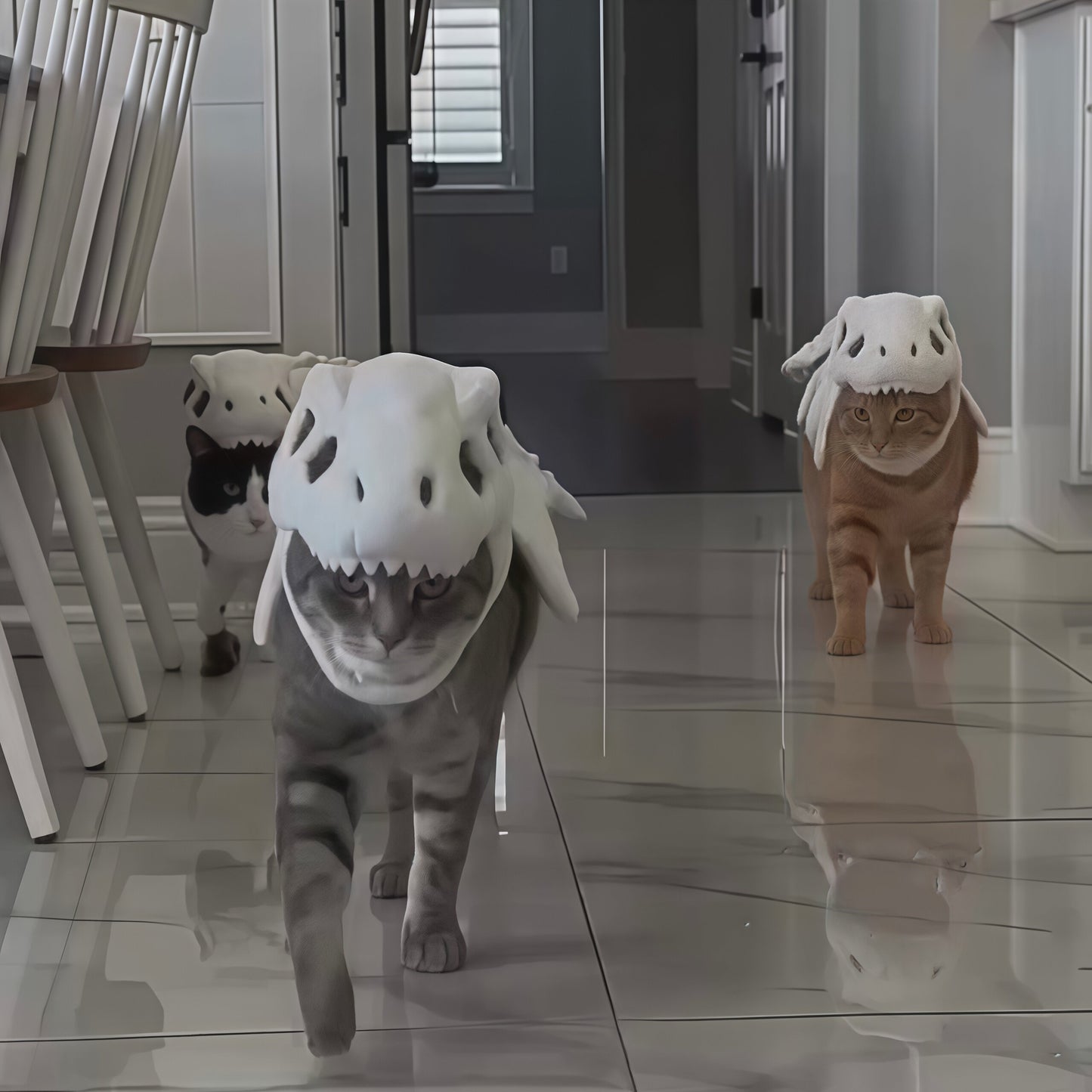 Dinosaur Skeleton Pet Headgear