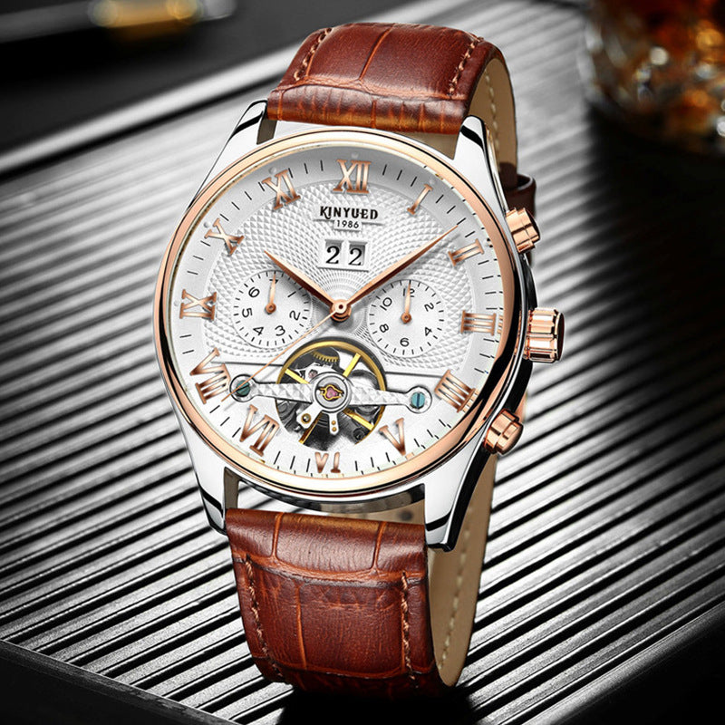 Men's Automatic Skeleton Multifunction Watch