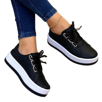 Women's Metallic Platform Sneakers ? Gold, Silver & Rose Gold