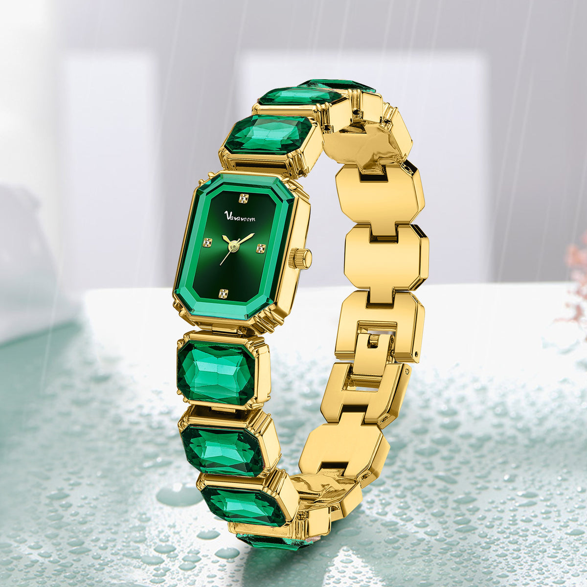 Women's Square Crystal Quartz Watch
