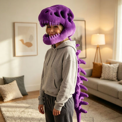 Dinosaur skeleton plush cap funny costume gift