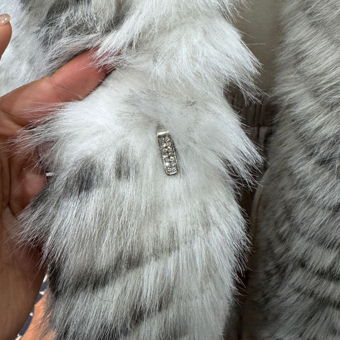 Women's Gradient Faux Mink Fur Coat