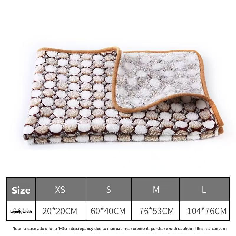 Manufacturer's Ready-Made Cat and Dog Mats, Blankets, Flannel Blankets, Four-Season Blankets, Pet Comfort and Warmth, Autumn and Winter Coral Velvet