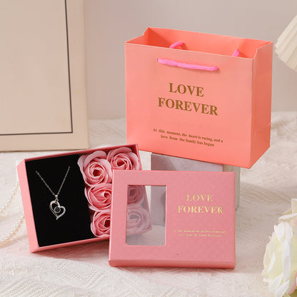 Decorative Soap Flower Gift Box with Handbag