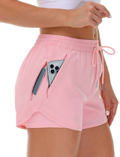 Womens Elastic Fitness Shorts