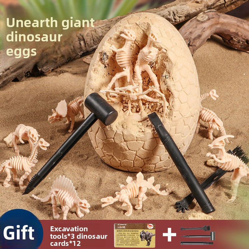 Children Archaeological Digging Dinosaur Egg