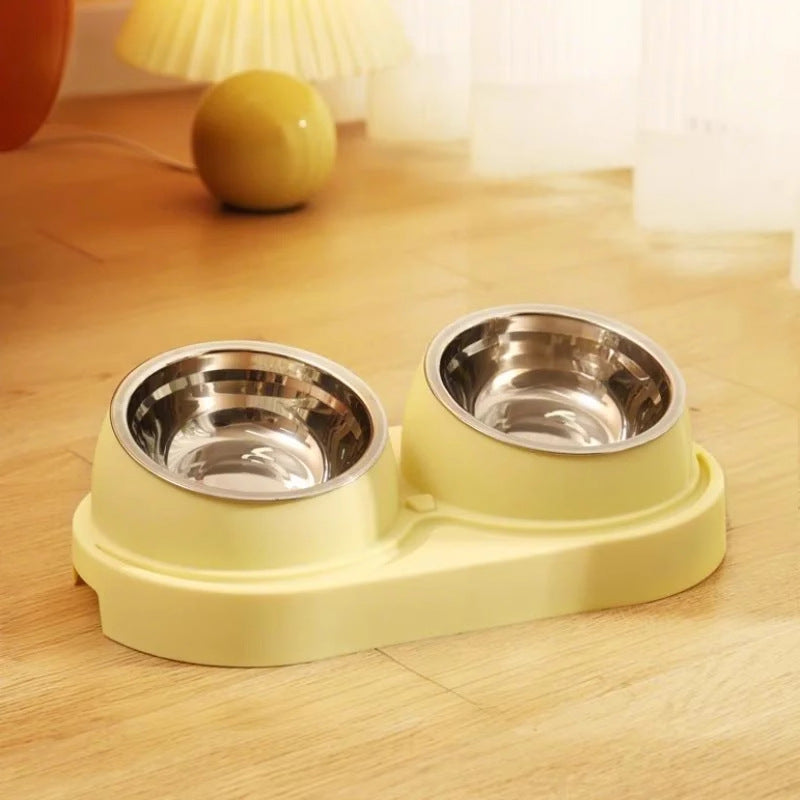 Double Compartment Pet Food Bowl