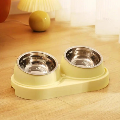 Double Compartment Pet Food Bowl