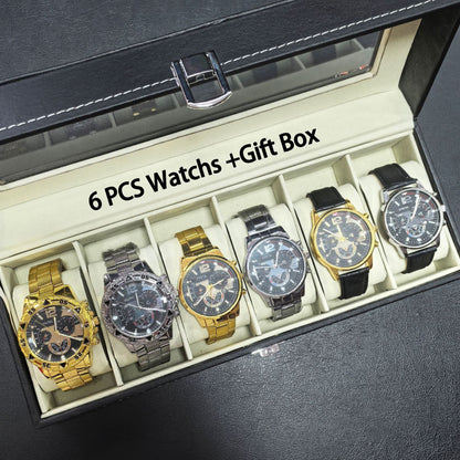 Mens Quartz Watch Set with Luminous Display