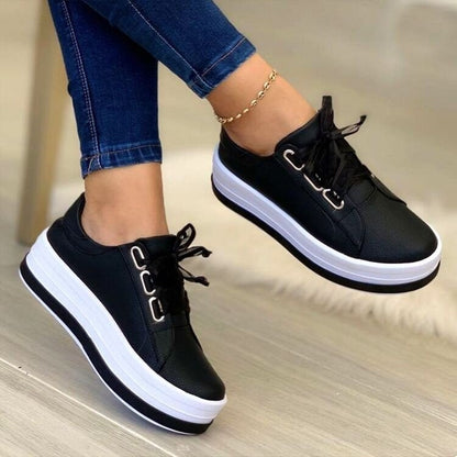 Women's Metallic Platform Sneakers ? Gold, Silver & Rose Gold